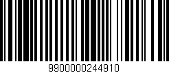 Código de barras (EAN, GTIN, SKU, ISBN): '9900000244910'