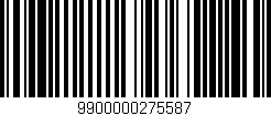 Código de barras (EAN, GTIN, SKU, ISBN): '9900000275587'