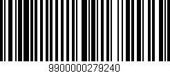 Código de barras (EAN, GTIN, SKU, ISBN): '9900000279240'
