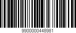 Código de barras (EAN, GTIN, SKU, ISBN): '9900000448981'