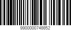 Código de barras (EAN, GTIN, SKU, ISBN): '9900000748852'