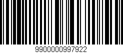 Código de barras (EAN, GTIN, SKU, ISBN): '9900000997922'