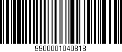 Código de barras (EAN, GTIN, SKU, ISBN): '9900001040818'