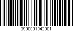 Código de barras (EAN, GTIN, SKU, ISBN): '9900001042881'