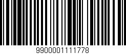 Código de barras (EAN, GTIN, SKU, ISBN): '9900001111778'
