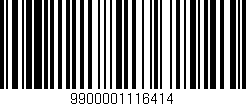 Código de barras (EAN, GTIN, SKU, ISBN): '9900001116414'