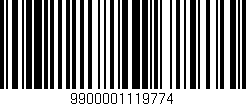 Código de barras (EAN, GTIN, SKU, ISBN): '9900001119774'