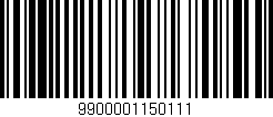 Código de barras (EAN, GTIN, SKU, ISBN): '9900001150111'