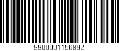 Código de barras (EAN, GTIN, SKU, ISBN): '9900001156892'