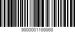 Código de barras (EAN, GTIN, SKU, ISBN): '9900001189968'