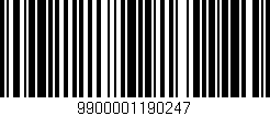 Código de barras (EAN, GTIN, SKU, ISBN): '9900001190247'
