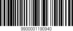 Código de barras (EAN, GTIN, SKU, ISBN): '9900001190940'