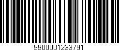Código de barras (EAN, GTIN, SKU, ISBN): '9900001233791'