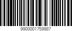 Código de barras (EAN, GTIN, SKU, ISBN): '9900001759987'