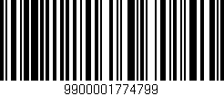 Código de barras (EAN, GTIN, SKU, ISBN): '9900001774799'