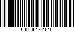 Código de barras (EAN, GTIN, SKU, ISBN): '9900001781810'
