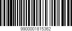 Código de barras (EAN, GTIN, SKU, ISBN): '9900001815362'