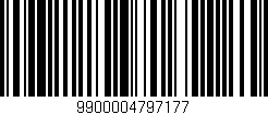 Código de barras (EAN, GTIN, SKU, ISBN): '9900004797177'