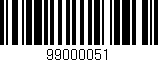 Código de barras (EAN, GTIN, SKU, ISBN): '99000051'