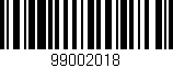 Código de barras (EAN, GTIN, SKU, ISBN): '99002018'