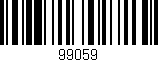 Código de barras (EAN, GTIN, SKU, ISBN): '99059'
