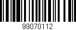 Código de barras (EAN, GTIN, SKU, ISBN): '99070112'