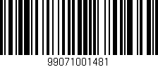 Código de barras (EAN, GTIN, SKU, ISBN): '99071001481'