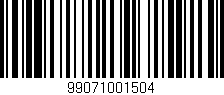 Código de barras (EAN, GTIN, SKU, ISBN): '99071001504'