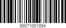 Código de barras (EAN, GTIN, SKU, ISBN): '99071001894'