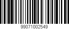 Código de barras (EAN, GTIN, SKU, ISBN): '99071002549'