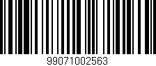 Código de barras (EAN, GTIN, SKU, ISBN): '99071002563'