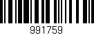 Código de barras (EAN, GTIN, SKU, ISBN): '991759'