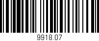 Código de barras (EAN, GTIN, SKU, ISBN): '9918.07'