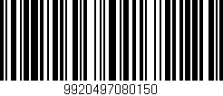 Código de barras (EAN, GTIN, SKU, ISBN): '9920497080150'