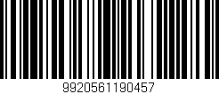 Código de barras (EAN, GTIN, SKU, ISBN): '9920561190457'