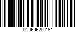 Código de barras (EAN, GTIN, SKU, ISBN): '9920636280151'