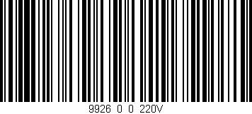 Código de barras (EAN, GTIN, SKU, ISBN): '9926_0_0_220V'