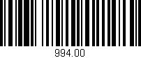 Código de barras (EAN, GTIN, SKU, ISBN): '994.00'