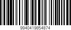 Código de barras (EAN, GTIN, SKU, ISBN): '9940419854874'