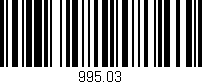 Código de barras (EAN, GTIN, SKU, ISBN): '995.03'