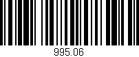Código de barras (EAN, GTIN, SKU, ISBN): '995.06'