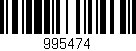 Código de barras (EAN, GTIN, SKU, ISBN): '995474'