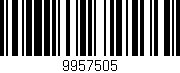 Código de barras (EAN, GTIN, SKU, ISBN): '9957505'