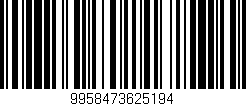 Código de barras (EAN, GTIN, SKU, ISBN): '9958473625194'