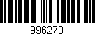 Código de barras (EAN, GTIN, SKU, ISBN): '996270'