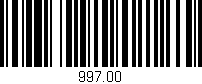 Código de barras (EAN, GTIN, SKU, ISBN): '997.00'