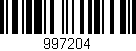 Código de barras (EAN, GTIN, SKU, ISBN): '997204'