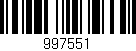 Código de barras (EAN, GTIN, SKU, ISBN): '997551'