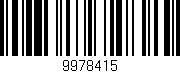 Código de barras (EAN, GTIN, SKU, ISBN): '9978415'