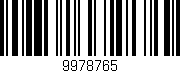 Código de barras (EAN, GTIN, SKU, ISBN): '9978765'